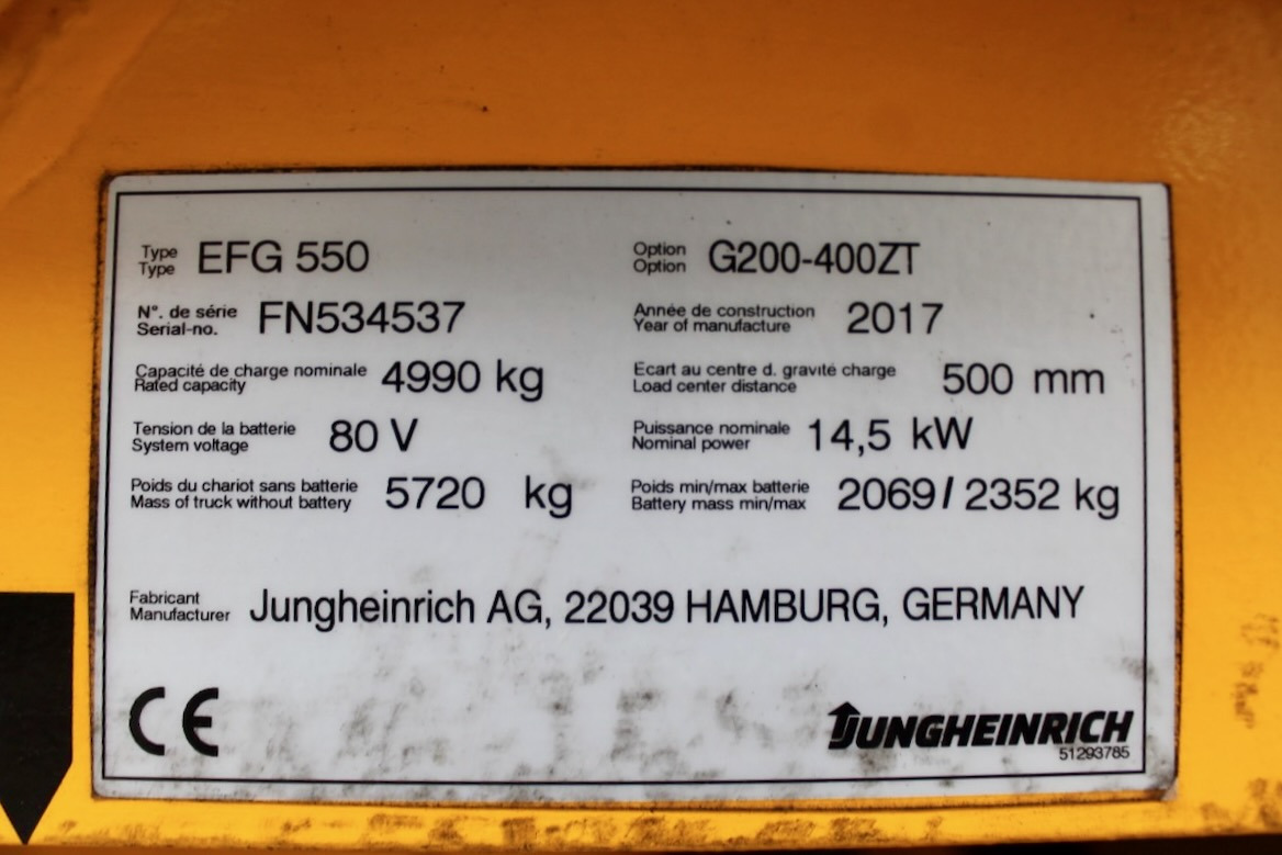Carretilla elevadora eléctrica Jungheinrich EFG 550 400 ZT: foto 11