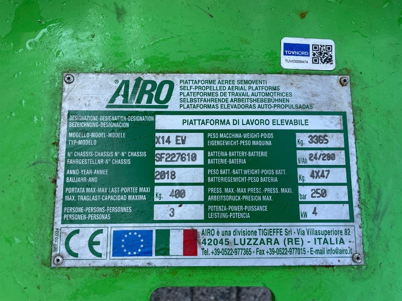 AIRO X 14 EW - Plataforma de tijeras: foto 3 AIRO X 14 EW - Plataforma de tijeras: foto 3