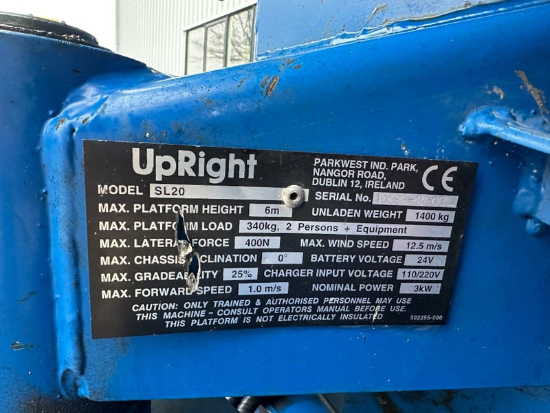Plataforma de tijeras UpRight SL20: foto 13