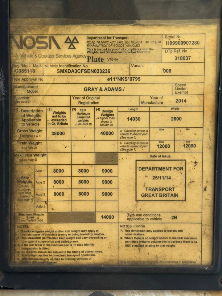 Gray and Adams 2014 SLXe 300 – CML22SC - Semirremolque frigorífico: foto 4 Gray and Adams 2014 SLXe 300 – CML22SC - Semirremolque frigorífico: foto 4