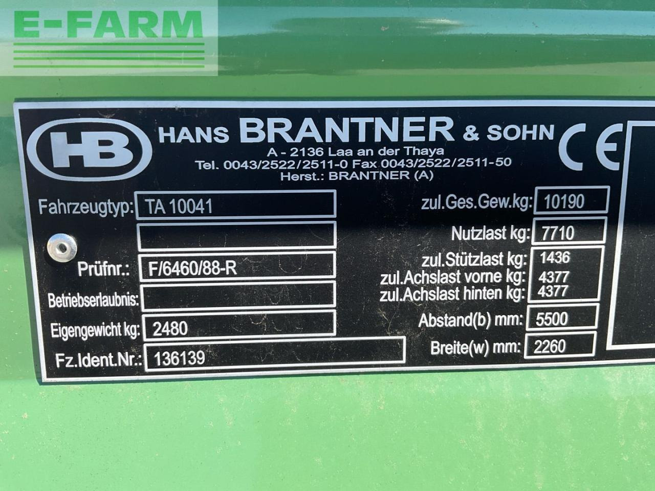 Remolque volquete agrícola Brantner TA 10041: foto 9 Remolque volquete agrícola Brantner TA 10041: foto 9