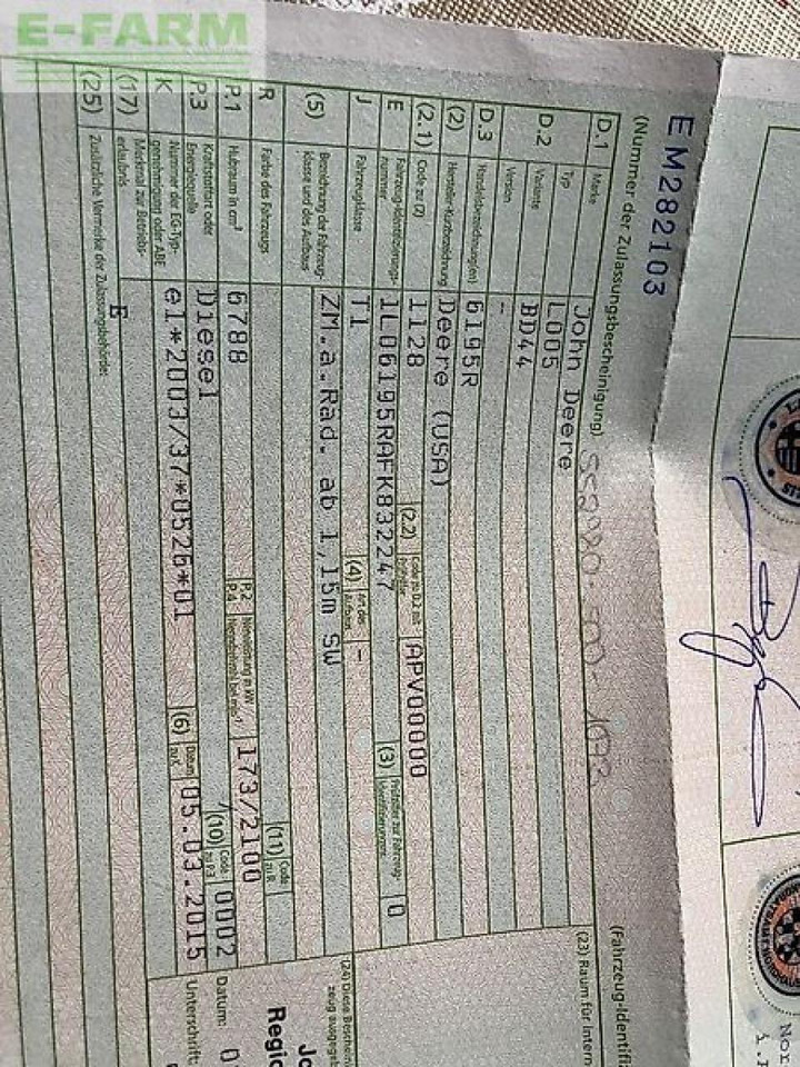 John Deere 6195r *auto quad* 3200bh - Tractor: foto 4 John Deere 6195r *auto quad* 3200bh - Tractor: foto 4