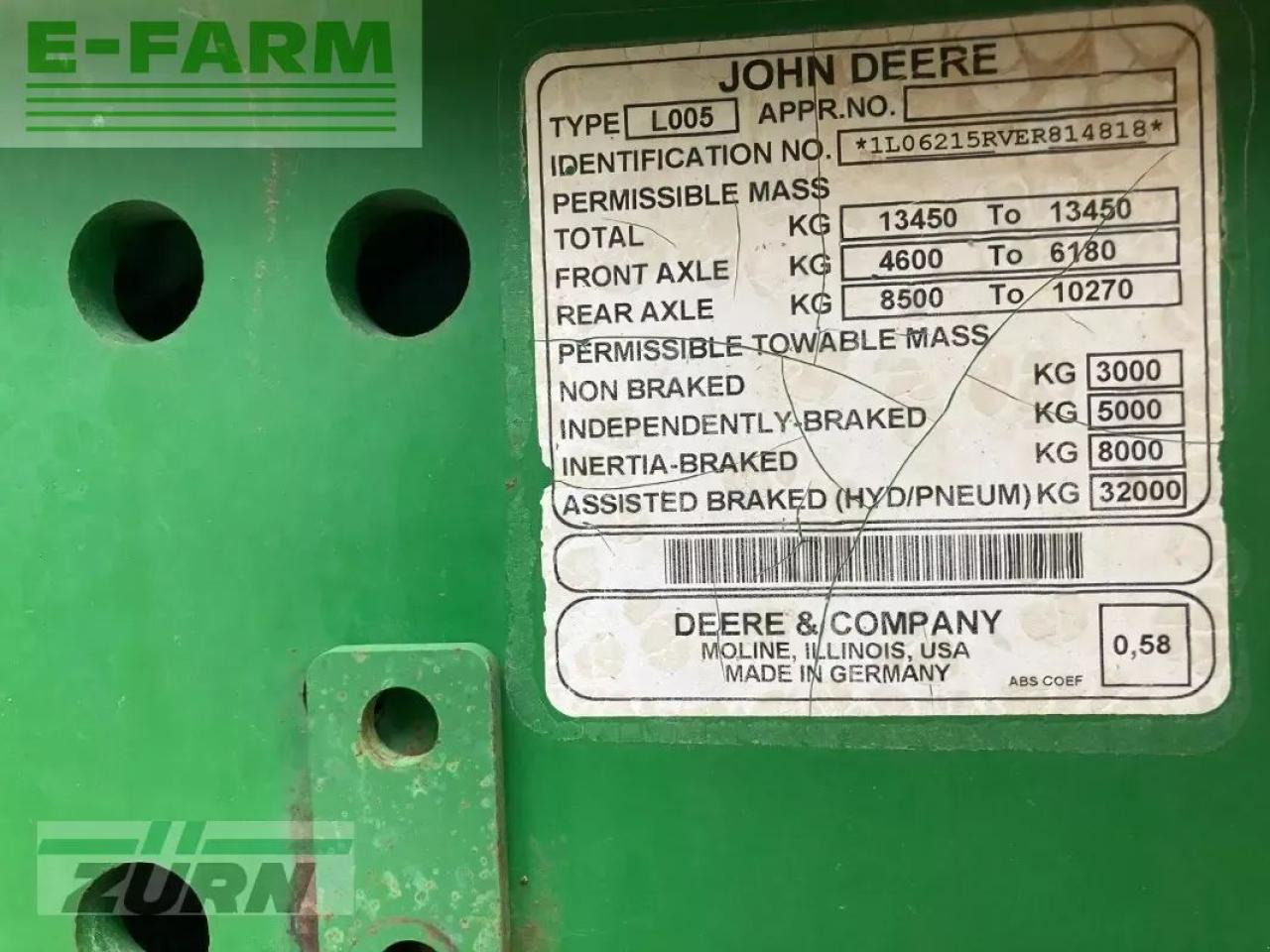 Tractor John Deere 6215r: foto 18