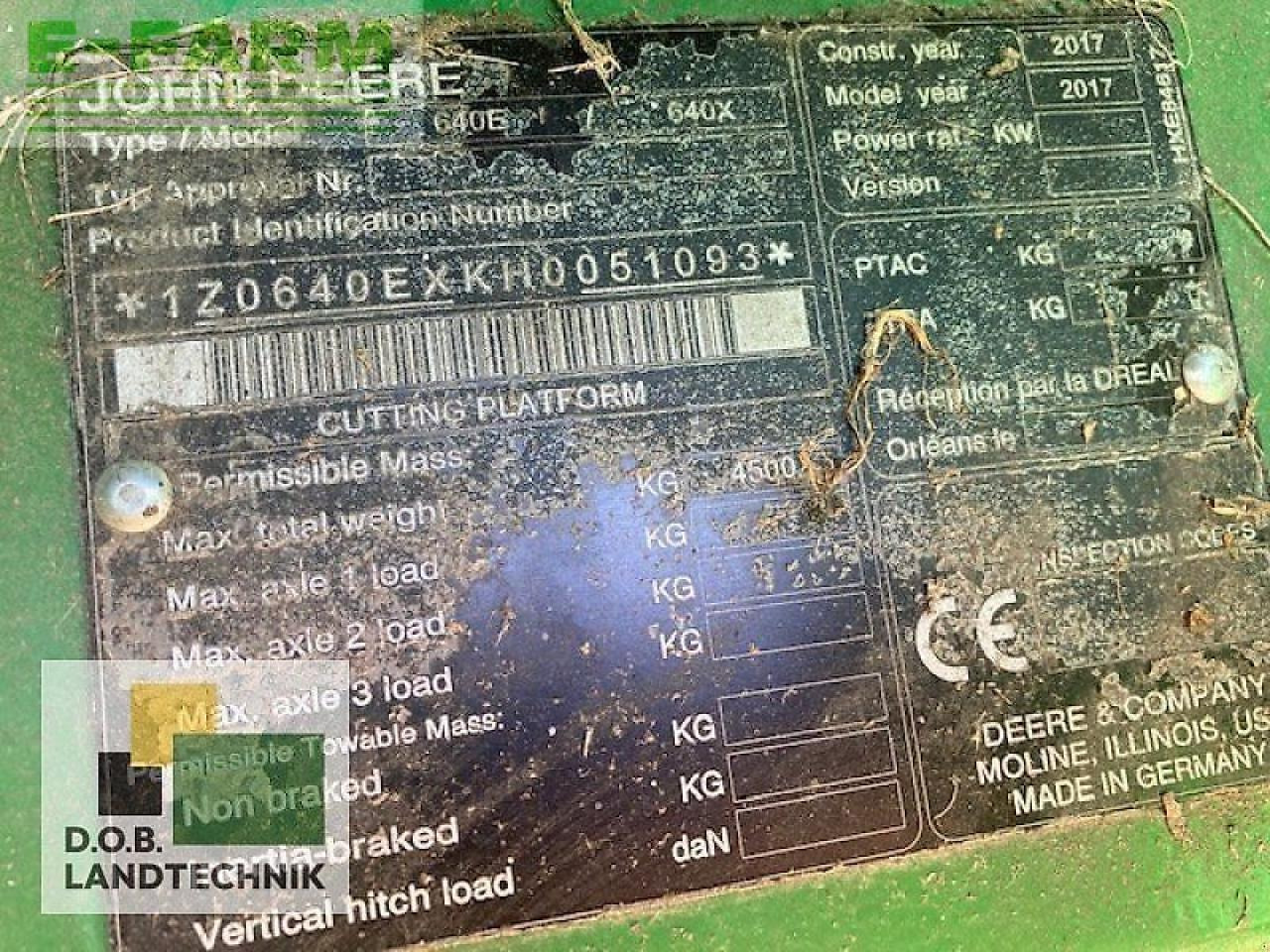 Accesorios para cosechadoras de forraje John Deere 640x mit schneidwerkswagen: foto 21