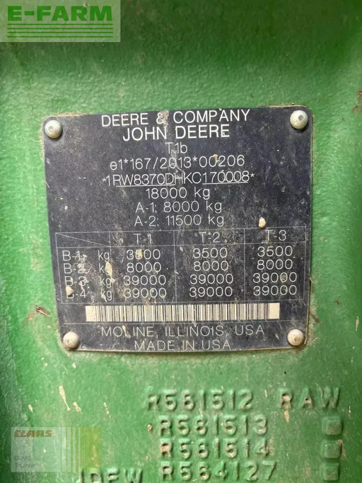 John Deere 8r 370 - Tractor: foto 3 John Deere 8r 370 - Tractor: foto 3
