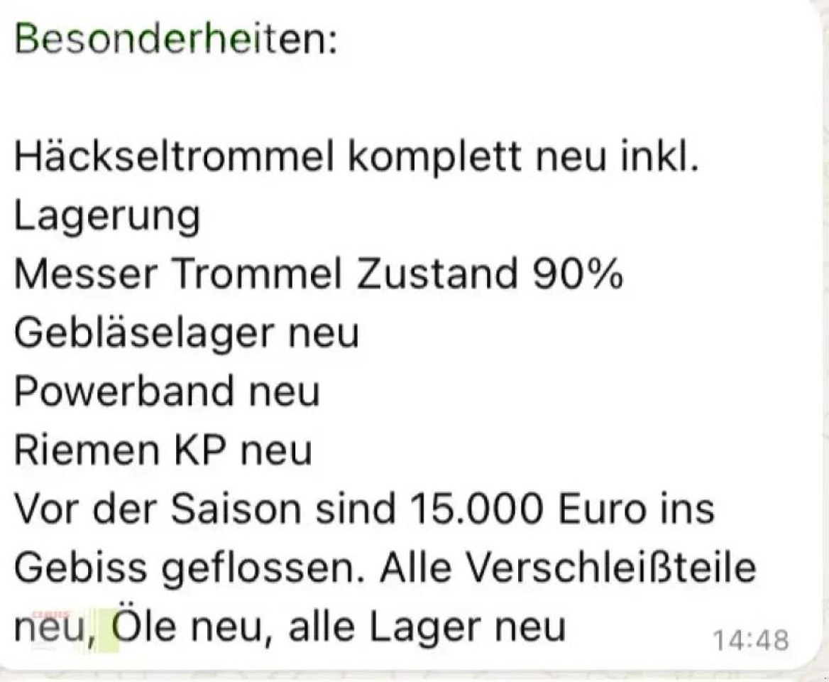 John Deere 9900i - Cosechadora de forraje: foto 2 John Deere 9900i - Cosechadora de forraje: foto 2