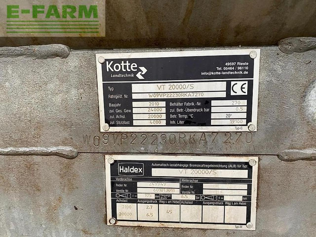 Maquinaria para fertilización Kotte garant vt20000/ s: foto 10