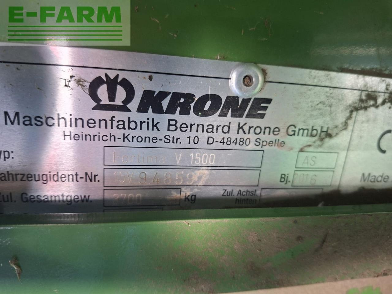 Krone fortima v 1500 mc - Empacadora de pacas cuadradas: foto 4 Krone fortima v 1500 mc - Empacadora de pacas cuadradas: foto 4