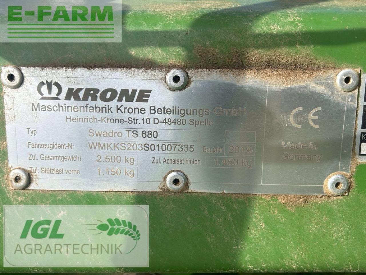 Krone swadro ts 680 - Henificadora: foto 5 Krone swadro ts 680 - Henificadora: foto 5