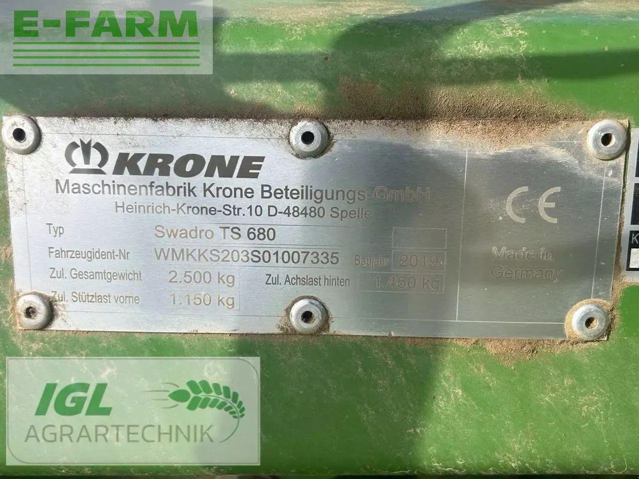 Krone swadro ts 680 - Henificadora: foto 5 Krone swadro ts 680 - Henificadora: foto 5