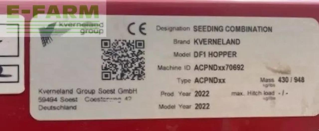 Kverneland df-1 gødningsmaskine - Esparcidor de fertilizantes: foto 4 Kverneland df-1 gødningsmaskine - Esparcidor de fertilizantes: foto 4