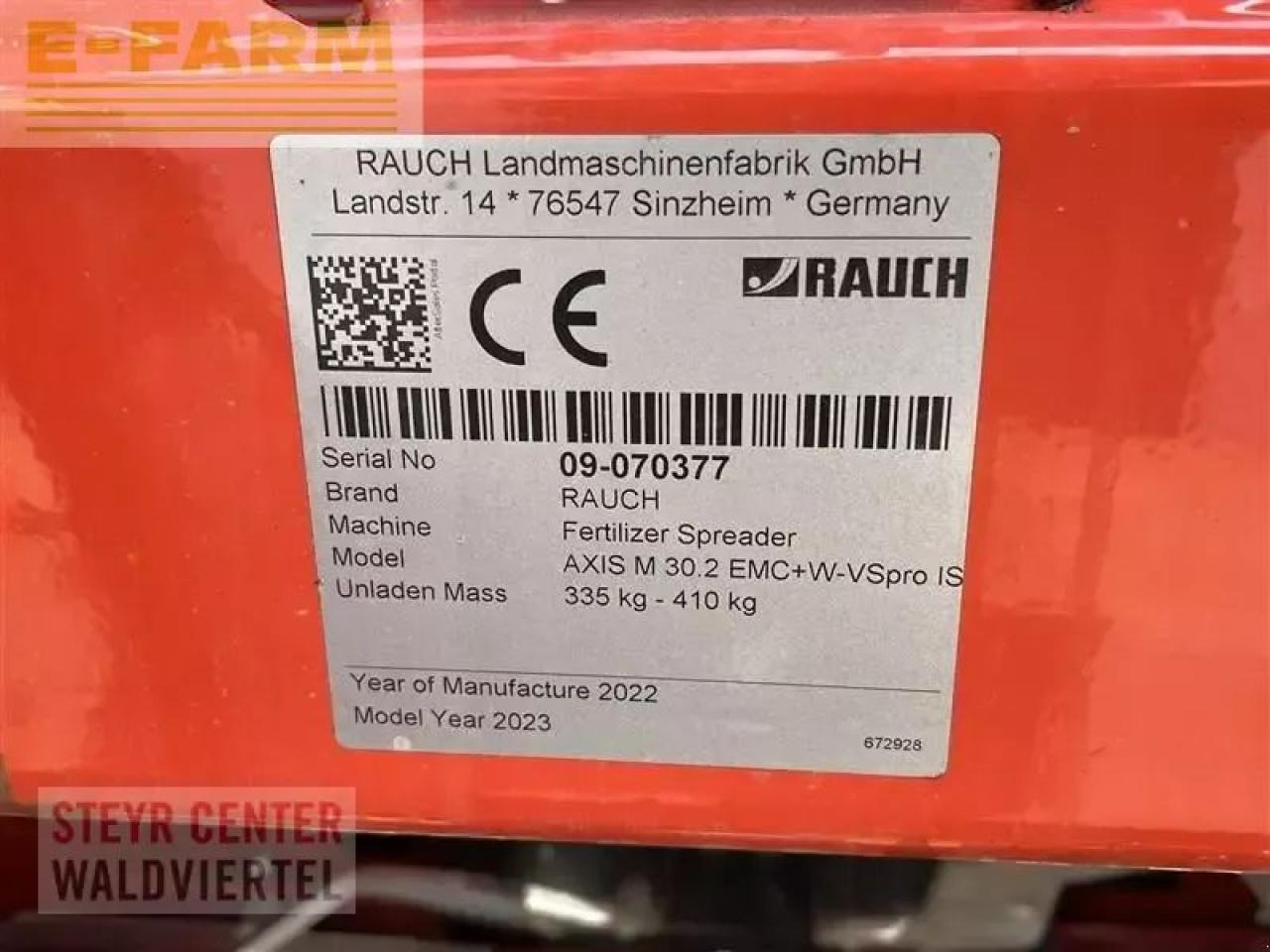 Rauch axis m 30.2 emc+w-vspro iso - Esparcidor de fertilizantes: foto 4 Rauch axis m 30.2 emc+w-vspro iso - Esparcidor de fertilizantes: foto 4