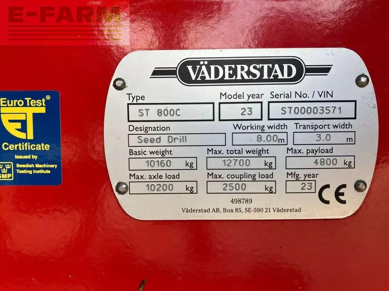 Väderstad spirit st 800c - Sembradora de precisión: foto 4 Väderstad spirit st 800c - Sembradora de precisión: foto 4