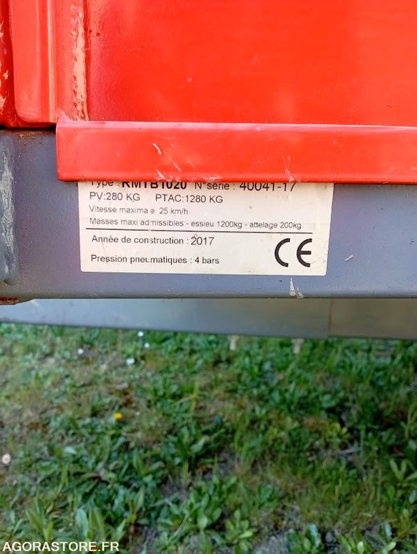 Remorque Majar RMTB 1020 Bennage hydraulique (microtracteur) - Maquinaria de jardinería: foto 4 Remorque Majar RMTB 1020 Bennage hydraulique (microtracteur) - Maquinaria de jardinería: foto 4