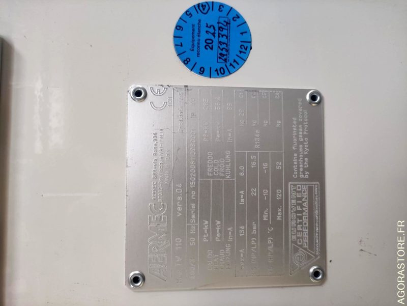 VQ Groupe froid AERMEC TW110 - Herramienta/ Equipo: foto 2 VQ Groupe froid AERMEC TW110 - Herramienta/ Equipo: foto 2