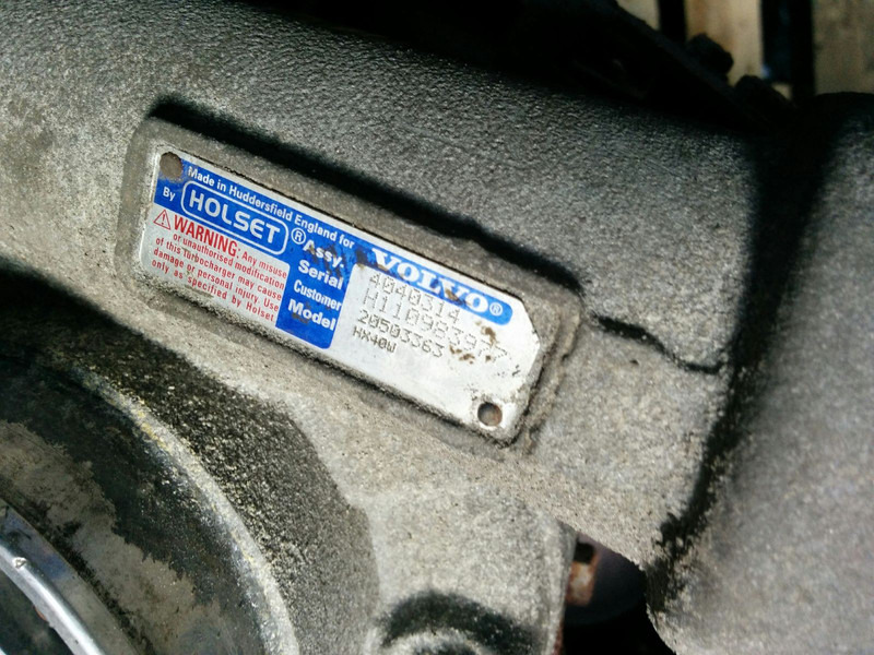 Volvo Вольво HOLSET HX40M . HX40G - Turbocompresor: foto 5 Volvo Вольво HOLSET HX40M . HX40G - Turbocompresor: foto 5