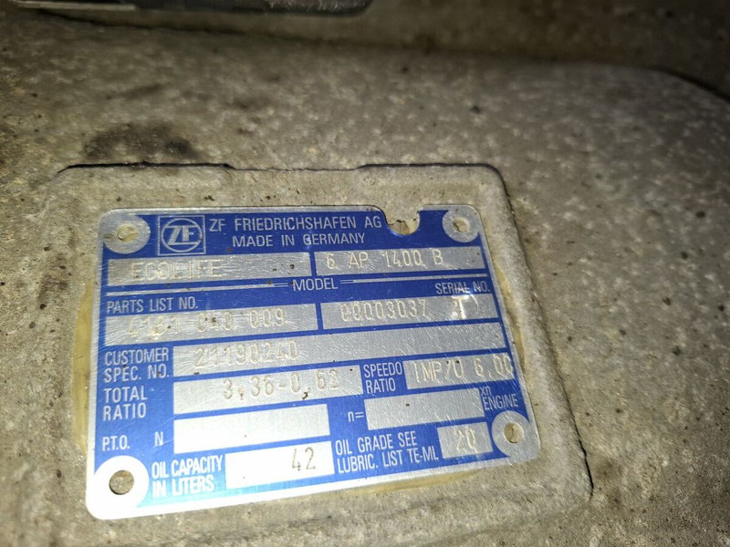 ZF 6070-054-023 - Caja de cambios: foto 5 ZF 6070-054-023 - Caja de cambios: foto 5