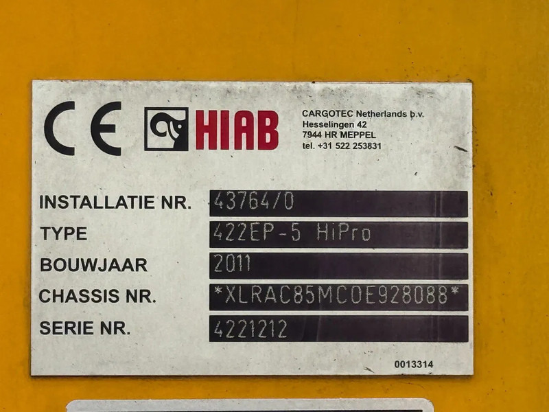 Camión grúa DAF CF 85.410 8X2 HIAB 422EP5 + REMOTE CONTROL: foto 19