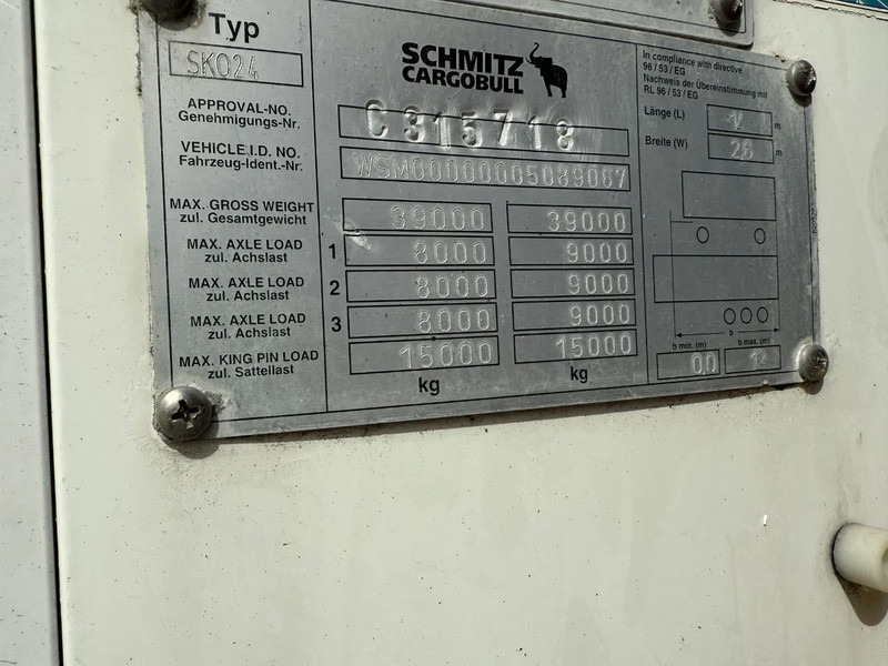 Schmitz Cargobull Schmitz Cargobull PRICES FROM €6950 TO €8950,- 40 X CARRIER 1850 MT D/E SAF AXELS - Semirremolque frigorífico: foto 3 Schmitz Cargobull Schmitz Cargobull PRICES FROM €6950 TO €8950,- 40 X CARRIER 1850 MT D/E SAF AXELS - Semirremolque frigorífico: foto 3
