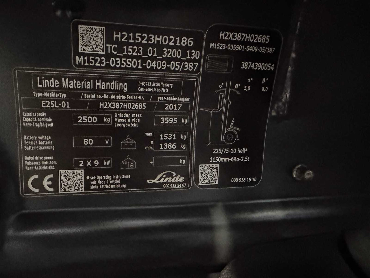 Carretilla elevadora 2017 SERVICE + UVV 07/2026 LINDE E25L 2.500KG EVO 3.+4.: foto 31