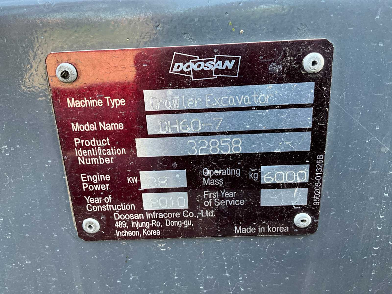 Excavadora de cadenas Doosan doosan Crawler exavator DH60-7: foto 17