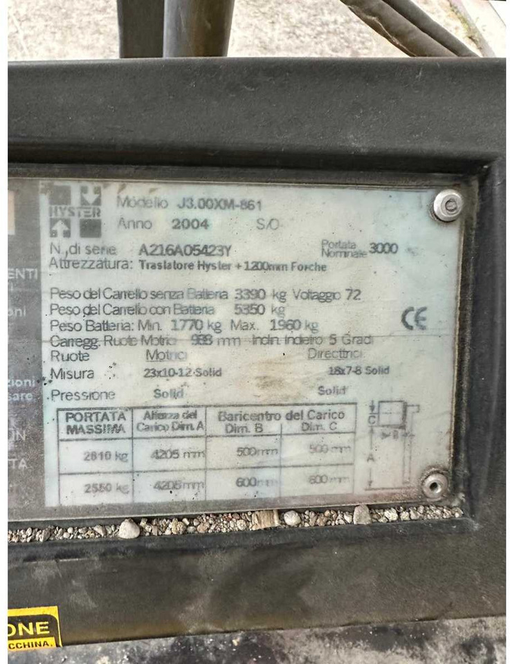 Carretilla elevadora HYSTER J3.00XM-861 ELECTRIC FORKLIFT: foto 17