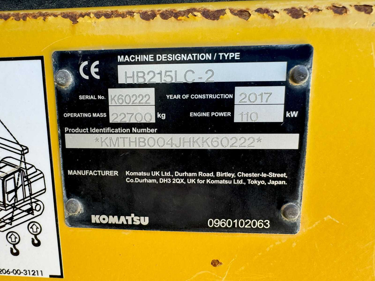 Excavadora KOMATSU - 2017 - HB215LC-2 - CRAWLER EXCAVATOR: foto 20