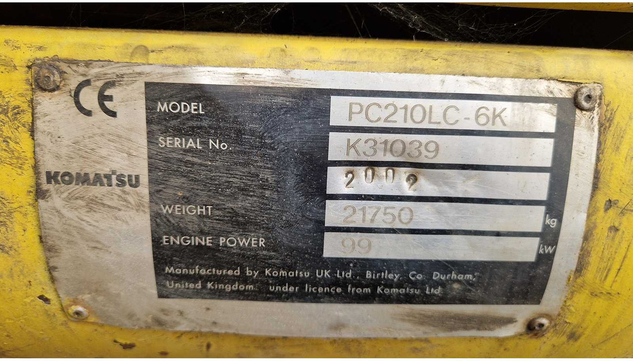 Excavadora de cadenas Komatsu PC 210 LC: foto 31