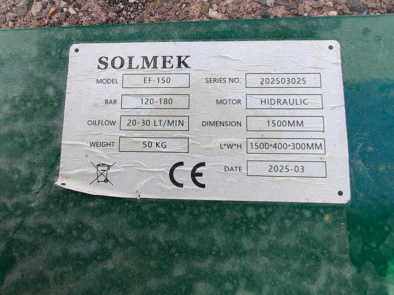 Solmek EF-150 - Maquinaria de jardinería: foto 5 Solmek EF-150 - Maquinaria de jardinería: foto 5