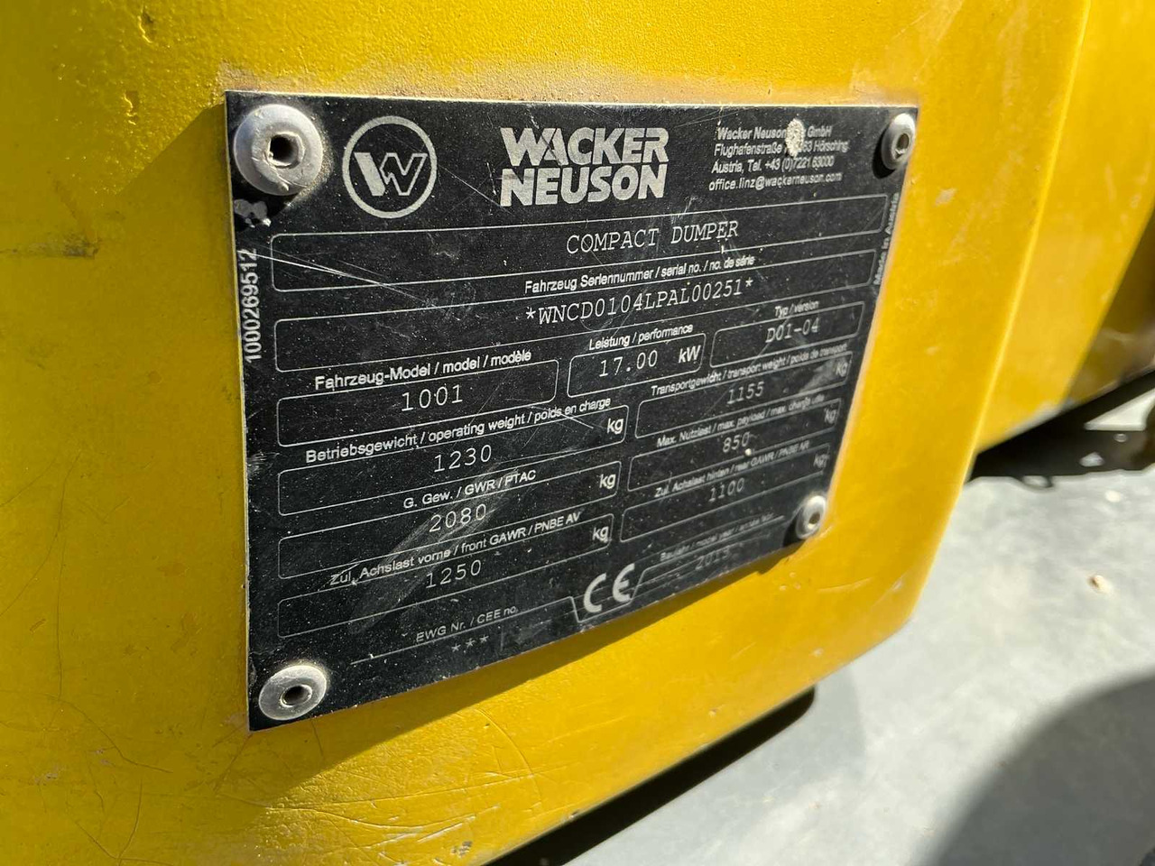 Dúmper Wacker Neuson D01-04: foto 23