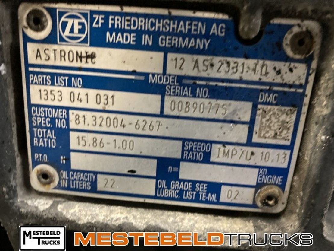 MAN Versnellingsbak 12AS2331 TD + IT 3 - Caja de cambios para Camión: foto 5 MAN Versnellingsbak 12AS2331 TD + IT 3 - Caja de cambios para Camión: foto 5