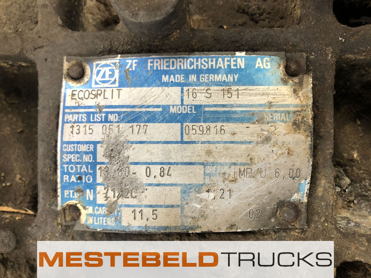 Terberg Versn bak 16S151 OD - Recambio para Camión: foto 5 Terberg Versn bak 16S151 OD - Recambio para Camión: foto 5