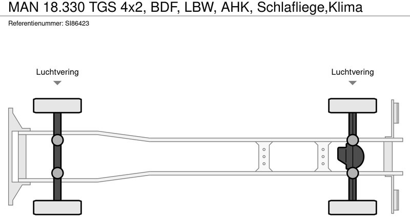 Camión chasis MAN 18.330 TGS 4x2, BDF, LBW, AHK, Schlafliege,Klima: foto 18