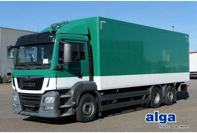 MAN 26.420 TGS LL 6x2, Intarder, LBW 2.5to., Gelenkt - Camión caja cerrada: foto 1 MAN 26.420 TGS LL 6x2, Intarder, LBW 2.5to., Gelenkt - Camión caja cerrada: foto 1