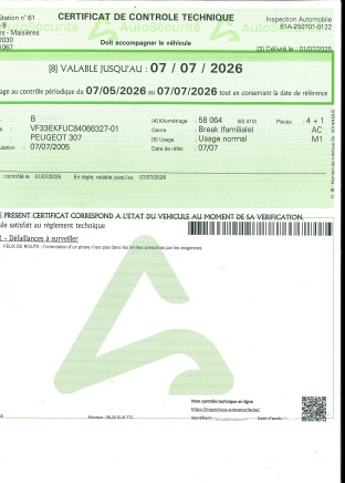 Voiture Peugeot 307 (2005-58.925 km-VIN:VF33EKFUC84066327) - Coche: foto 3 Voiture Peugeot 307 (2005-58.925 km-VIN:VF33EKFUC84066327) - Coche: foto 3