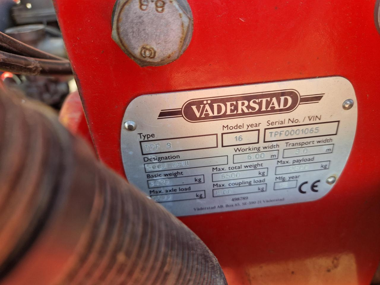 Sembradora de precisión Väderstad Tempo TPF 8: foto 7 Sembradora de precisión Väderstad Tempo TPF 8: foto 7