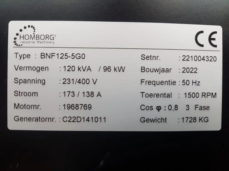 Himoinsa Iveco Stamford 120 kVA Supersilent Rental generatorset New ! - Generador industriale: foto 5 Himoinsa Iveco Stamford 120 kVA Supersilent Rental generatorset New ! - Generador industriale: foto 5