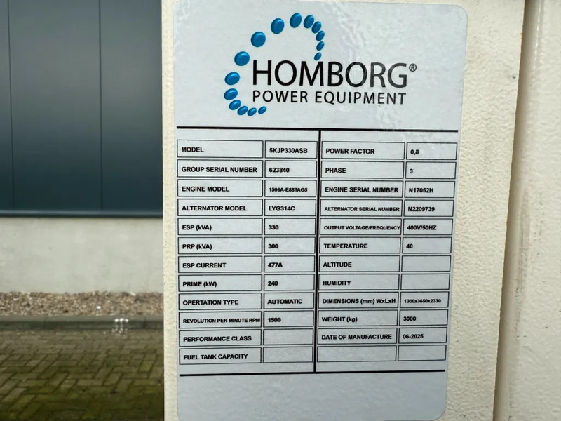 Perkins 1506A - E88TAG5 Silent 330 kVA Noodstroom generatorset aggregaat New ! - Generador industriale: foto 3 Perkins 1506A - E88TAG5 Silent 330 kVA Noodstroom generatorset aggregaat New ! - Generador industriale: foto 3