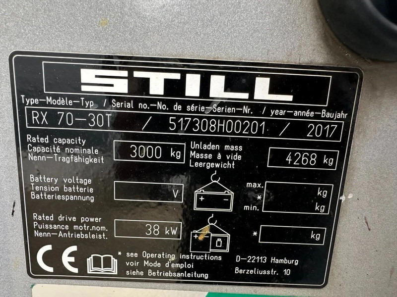 Still RX70-30T 3 ton Duplex Freelift Sideshift Positioner Vorkenversteller LPG Heftruck 2017 - Carretilla elevadora de gas: foto 3 Still RX70-30T 3 ton Duplex Freelift Sideshift Positioner Vorkenversteller LPG Heftruck 2017 - Carretilla elevadora de gas: foto 3
