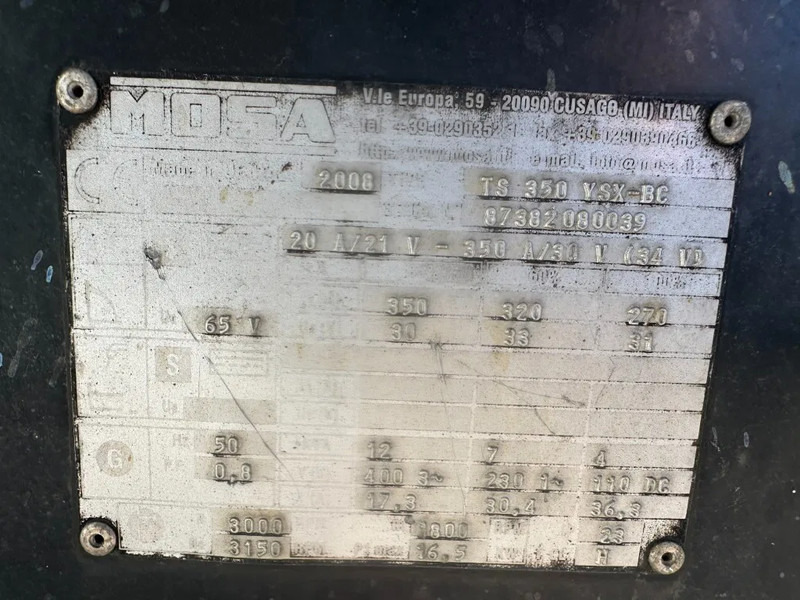 Yanmar Mosa TS 350 YSX-BC Las Diesel generatorset 12 kVA 350 Amp Welding genset - Generador industriale: foto 3 Yanmar Mosa TS 350 YSX-BC Las Diesel generatorset 12 kVA 350 Amp Welding genset - Generador industriale: foto 3