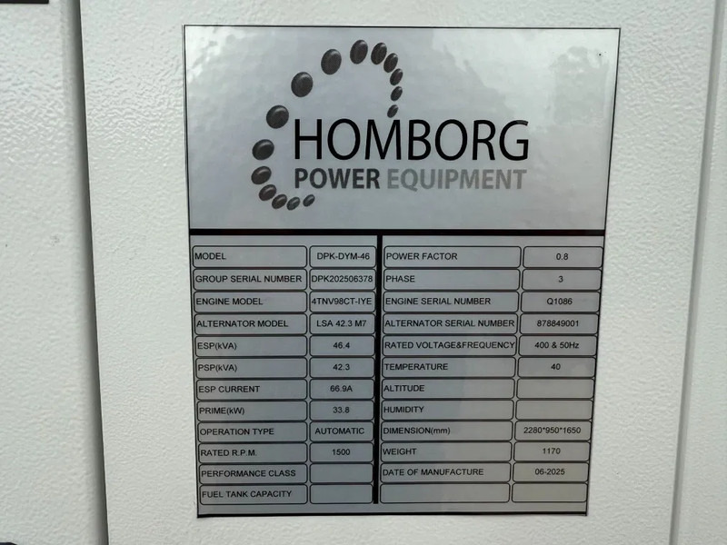 Yanmar Stage 5 Yanmar 45 kVA Silent Rental generatorset - Generador industriale: foto 3 Yanmar Stage 5 Yanmar 45 kVA Silent Rental generatorset - Generador industriale: foto 3