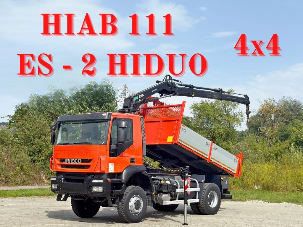Iveco TRAKKER 190T36 * HIAB 111 ES-2 HIDUO * 4x4 * TOP - Camión volquete, Camión grúa: foto 1 Iveco TRAKKER 190T36 * HIAB 111 ES-2 HIDUO * 4x4 * TOP - Camión volquete, Camión grúa: foto 1
