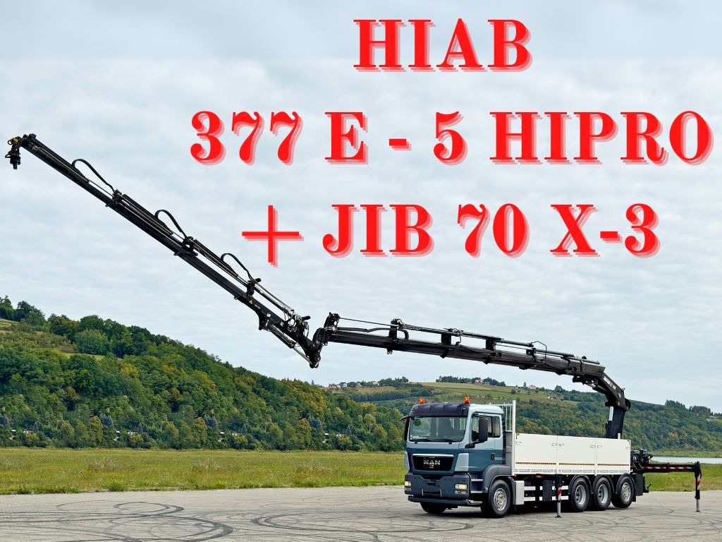 MAN TGS 35.400*HIAB 377 E-5 HIPRO+JIB 70X-3FUNK /8x4 - Camión grúa: foto 1 MAN TGS 35.400*HIAB 377 E-5 HIPRO+JIB 70X-3FUNK /8x4 - Camión grúa: foto 1