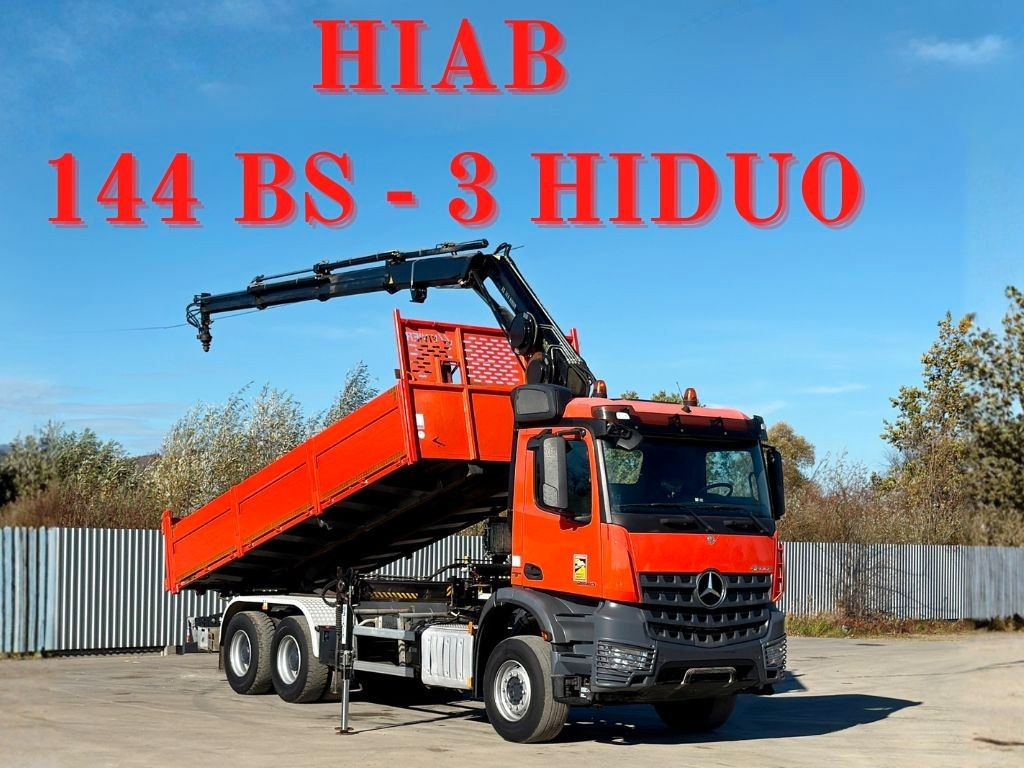 Mercedes-Benz AROCS 2640 *HIAB 144 BS - 3/FUNK + * 6x4 - Camión volquete, Camión grúa: foto 1 Mercedes-Benz AROCS 2640 *HIAB 144 BS - 3/FUNK + * 6x4 - Camión volquete, Camión grúa: foto 1