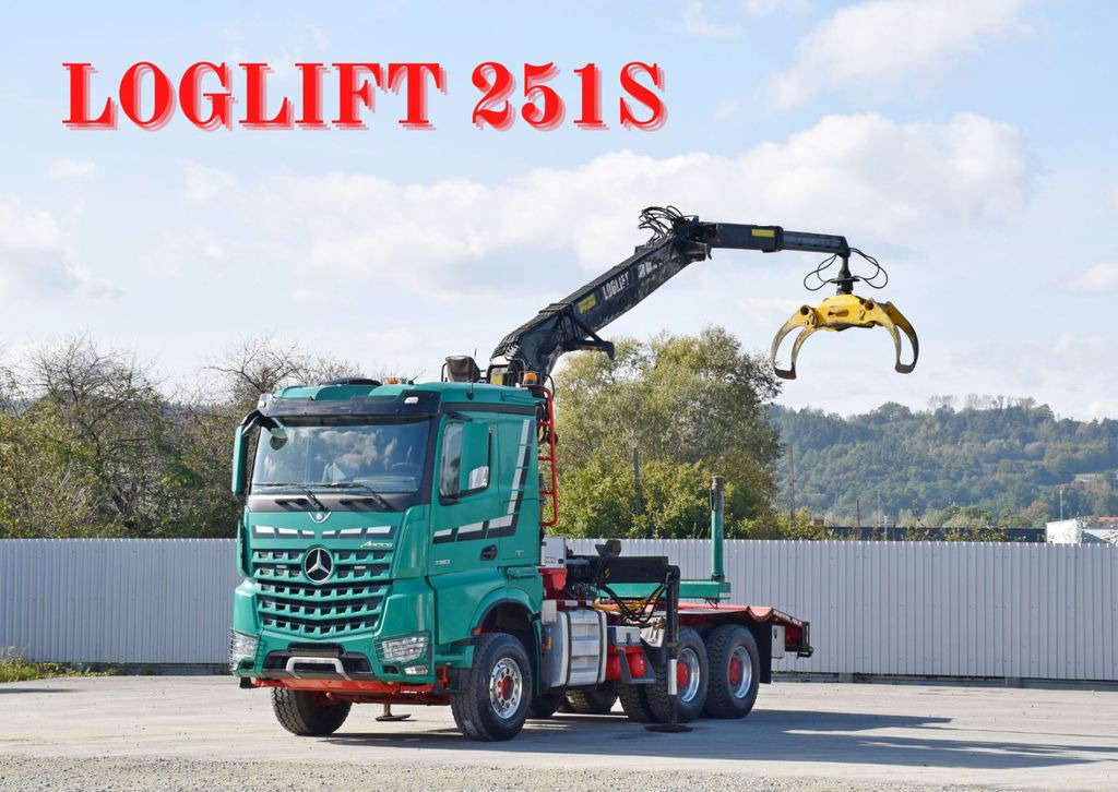 Mercedes-Benz AROCS 3363 *HOLZTRANSPORTER * LOGLIFT 251S /6x4 - Camión forestal, Camión grúa: foto 1 Mercedes-Benz AROCS 3363 *HOLZTRANSPORTER * LOGLIFT 251S /6x4 - Camión forestal, Camión grúa: foto 1