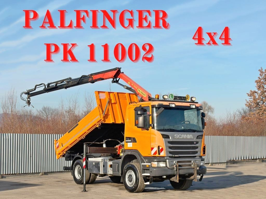 Scania G 360 * KIPPER 4,15m * PALFINGER PK 11002/ 4x4 - Camión grúa: foto 1 Scania G 360 * KIPPER 4,15m * PALFINGER PK 11002/ 4x4 - Camión grúa: foto 1