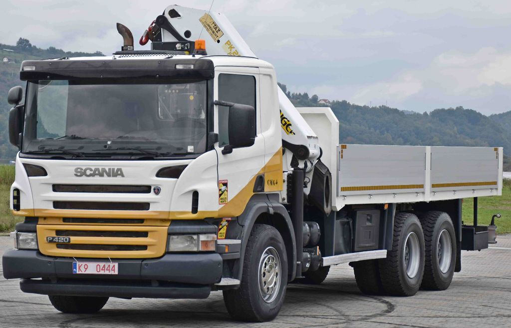 Scania P 420* PRITSCHE 6,40m * PK 29002+FUNK * 6x4 Scania P 420* PRITSCHE 6,40m * PK 29002+FUNK * 6x4 - Camión grúa, Camión caja abierta: foto 3 Scania P 420* PRITSCHE 6,40m * PK 29002+FUNK * 6x4 Scania P 420* PRITSCHE 6,40m * PK 29002+FUNK * 6x4 - Camión grúa, Camión caja abierta: foto 3