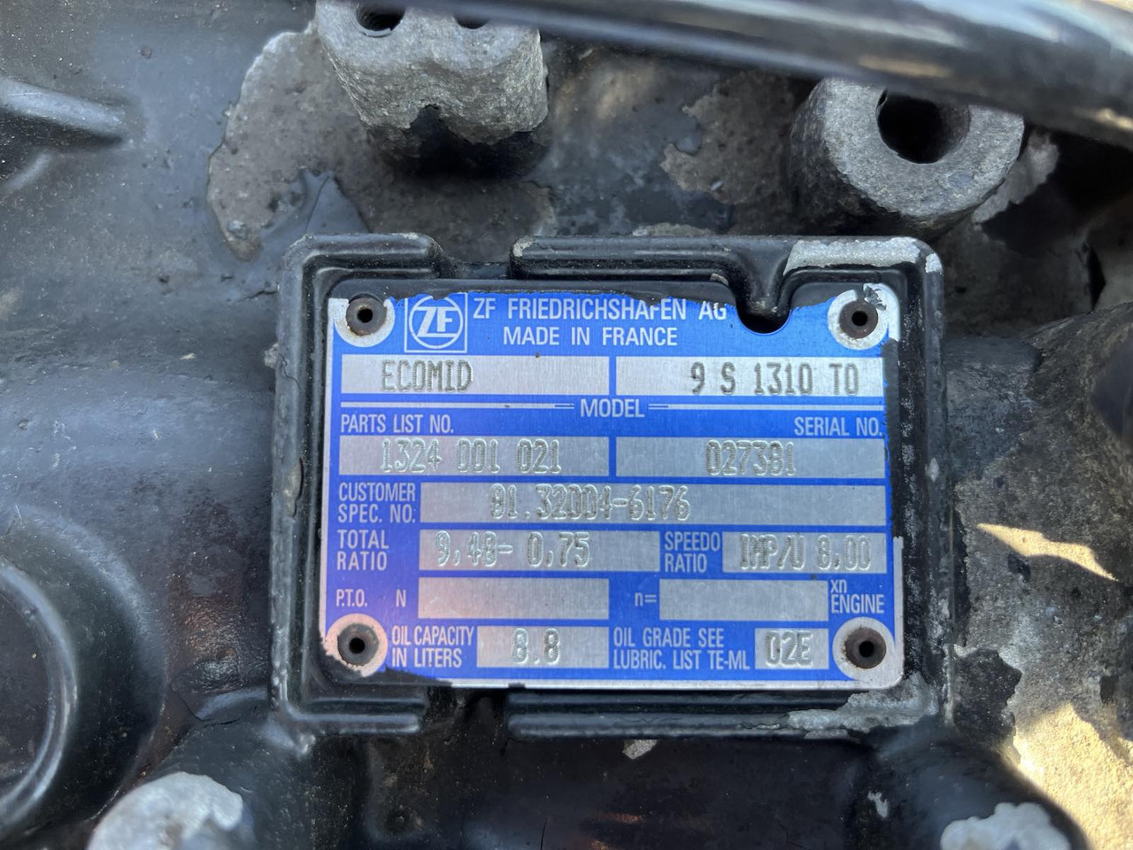 GEARBOX MAN ZF 9S1310 - Caja de cambios y piezas para Camión: foto 4 GEARBOX MAN ZF 9S1310 - Caja de cambios y piezas para Camión: foto 4