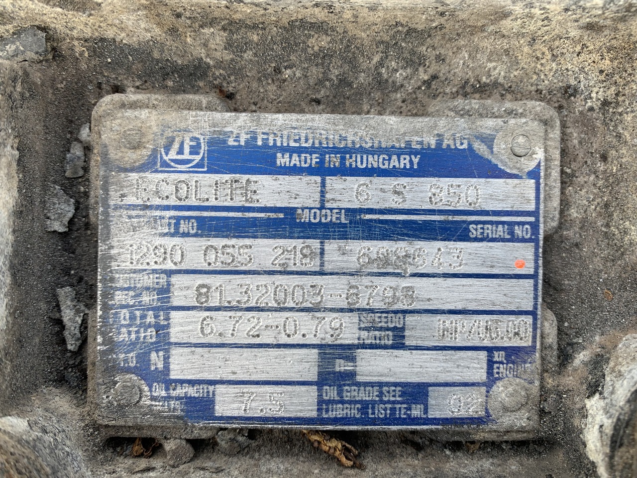 ΜΑΝ ZF 6S850  - Caja de cambios para Camión: foto 3 ΜΑΝ ZF 6S850  - Caja de cambios para Camión: foto 3