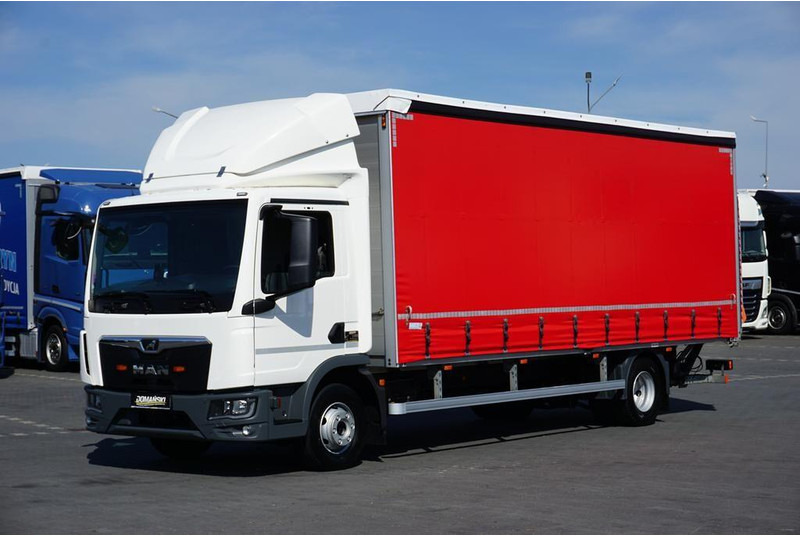 MAN TGL / 12.190 / E 6 / FIRANKA + WINDA / ŁAD. 6 525 KG / 16 PALET - Camión lona: foto 1 MAN TGL / 12.190 / E 6 / FIRANKA + WINDA / ŁAD. 6 525 KG / 16 PALET - Camión lona: foto 1